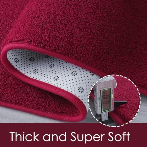 AROGAN 5x7 Area Rugs for Living Room Non Slip Dorm Bedroom Rug, Wine Red - Image 5