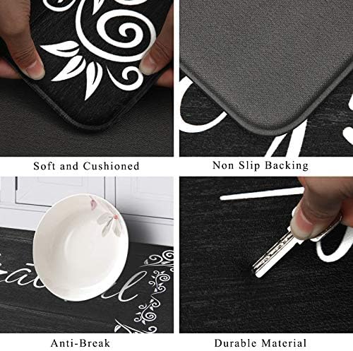 HEBE Anti Fatigue Kitchen Mat Set of 2, Cushioned Kitchen Mats for Floor - Image 4