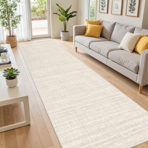 2x12 Runner Rug Non Slip,Washable Hallway Runner Rug,Beige - Image 4