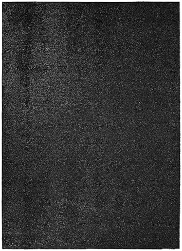 Garland Rug Artificial Grass 5 ft. x 8 ft. Large Indoor/Outdoor Area Rug Black -Lush Black, Durable, and Low-Maintenance for Patios, Lawns, and More by Garland+Rug