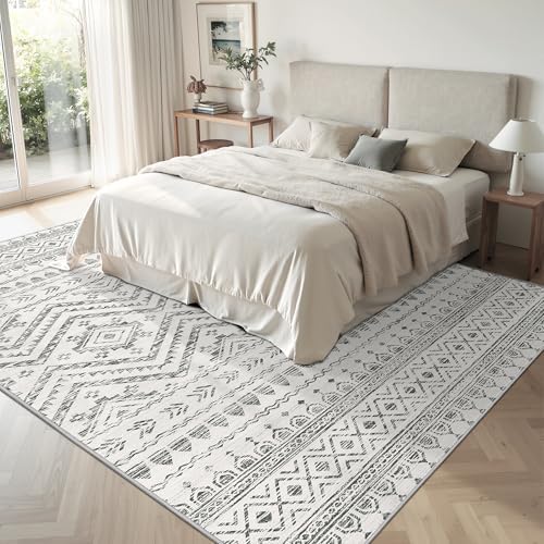 Miukiki 6x9 Area Rug Washable Non Slip Rug for Living Room Grey - Image 7