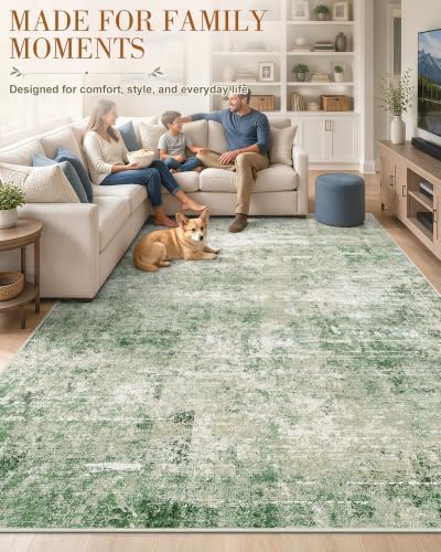 OLANLY 8x10 Washable Area Rug, Soft Non Slip Carpet for Bedroom Living Room - Image 3