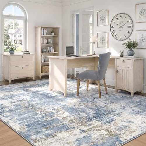 XLUEZ 6x9 Area Rugs for Living Room, Washable Modern Abstract Large Area Rug Neutral Soft Non Slip Kids Rug Stain Resistant Indoor Carpet for Bedroom Nursery Dining Room Playroom(Blue, 6'x9') - Image 6