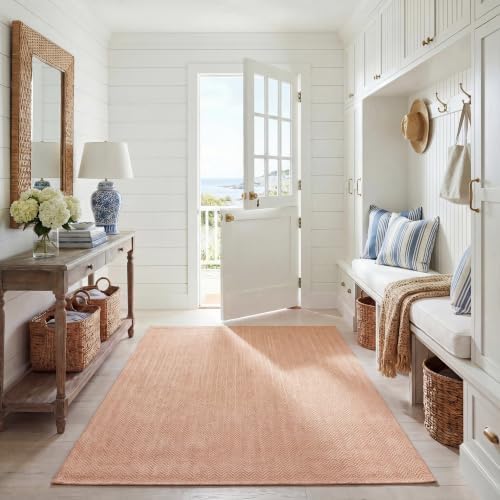 SAFAVIEH Courtyard Outdoor Area Rug 4'x5'7", Natural & Cream CY8022-03012 by Unknown