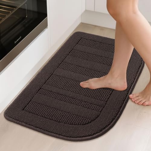 BEQHAUSE 24x36 Inch Kitchen Rugs Non Slip Washable Kitchen Sink Rug, Brown - Image 2