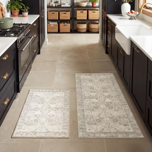 GRANNY SAYS Boho Kitchen Rug Set of 2, Anti Fatigue Kitchen Mats Non Slip by GRANNYSAYS