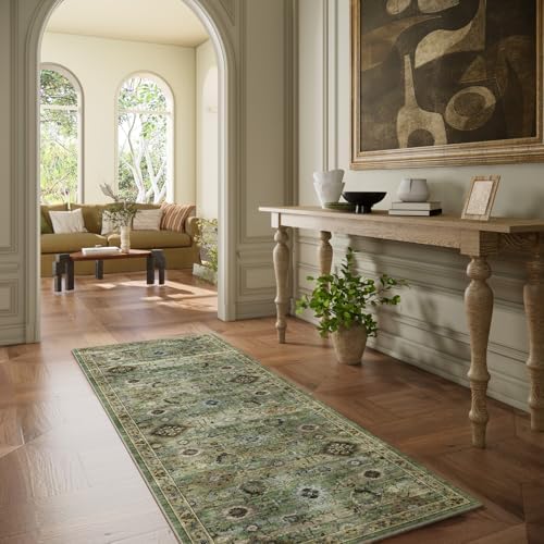 Washable Runners for Hallways Kitchen Rugs: 2'6"x8' Runner Rug Stain Resistant Non Slip Low Pile Soft Carpet Runners for Hallways Bedroom Kitchen Entryway Indoor Laundry Room Farmhouse - Image 6