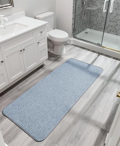 Bosap Bath Mat,Ultra Thin Bathroom Runner Rugs,Large Bath Mats for Bathroom,Quick Dry,Non-Slip,Machine Washable,Low Pile,Bath Rug,Shower Outside,Sink,Home Decor Accessories.Blue,3'x5'(36x60inch) - Image 6