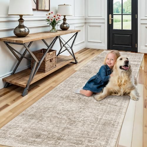 Washable Runner Rug: 10ft Runners for Hallways Soft Non Slip Kitchen Rugs by TOPRUUG