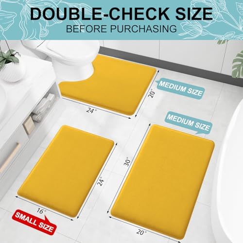 Smiry Memory Foam Bath Mat 47x20, Extra Soft and Absorbent Bathroom Rugs - Image 2