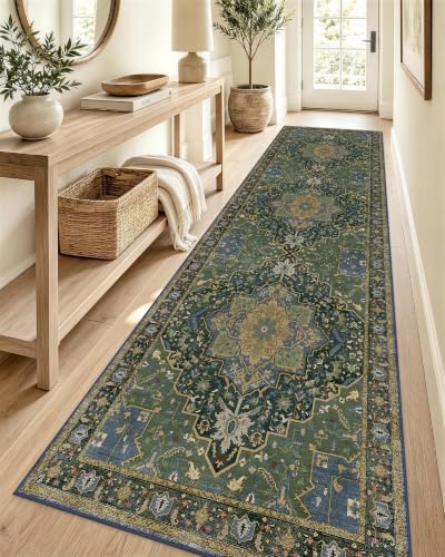 OLANLY 2'6"x12' Washable Runner Rug, Non Slip Carpet for Hallway Kitchen by OLANLY