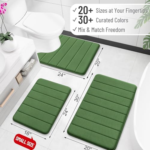 OLANLY Memory Foam Toilet Rugs U Shaped 24x20, Super Soft and Absorbent - Image 2