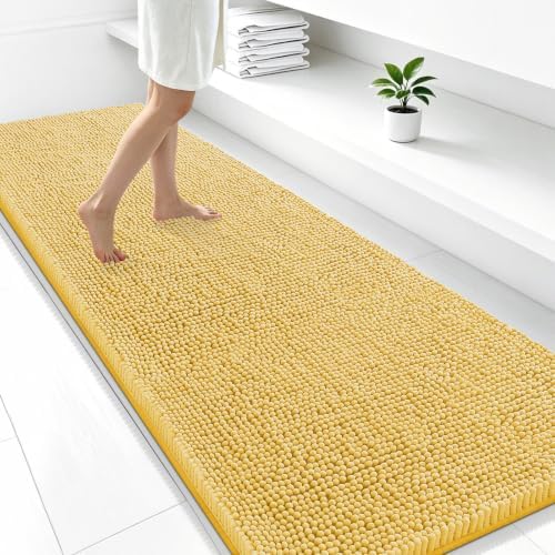 Smiry Bathroom Rugs 47X24, Luxury Chenille Extra Soft Absorbent Bath Mat by Smiry