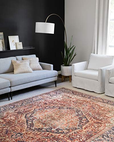 Loloi Layla Red/Navy 5'-0" x 7'-6" Area Rug - Image 3