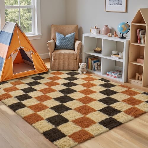 PureCozy Soft Shag Rug 4x6 for Kids Room High Pile Non-Slip Fluffy Carpet - Image 3