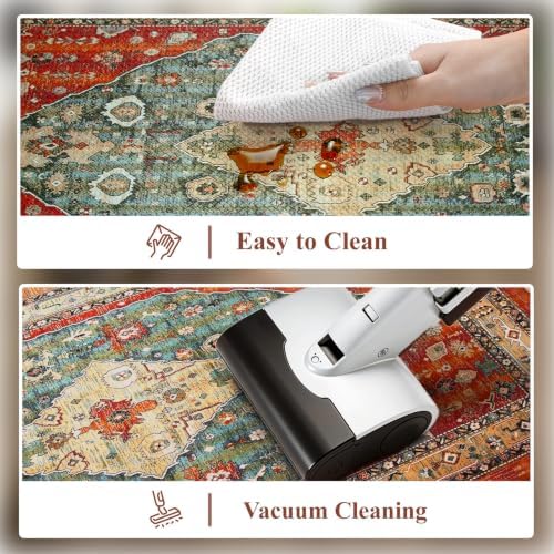 Collive Boho Kitchen Rugs Sets of 2 Fall Kitchen Mats for Floor Waterproof - Image 6