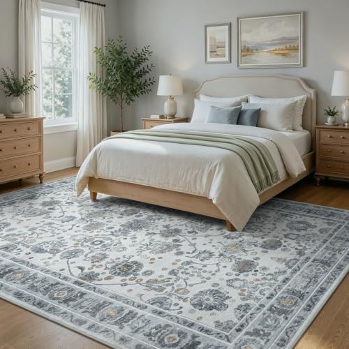 9x12 Area Rug for Living Room, Large Grey Rugs Washable Non-Slip - Image 7