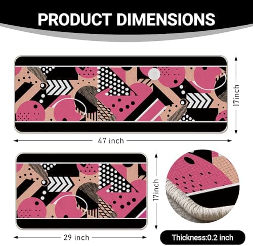 Memphis Style Kitchen Rugs Set of 2 - Image 3