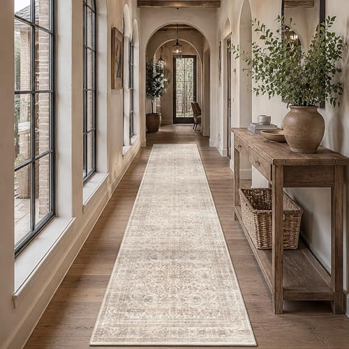 Schweek 2x10 Beige Washable Kitchen Runner Rug Long Runners for Hallway by Schweek