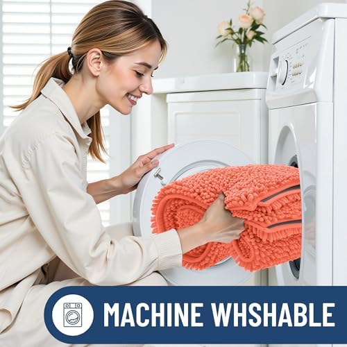 Smiry Bathroom Rugs 47X20, Luxury Chenille Extra Soft Absorbent Bath Mat - Image 6