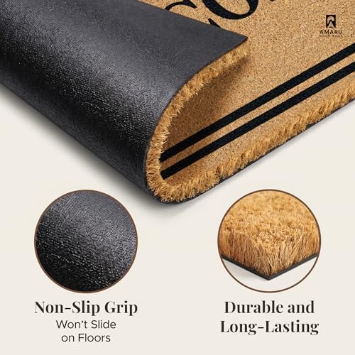 Coir Welcome Mat, Non-Slip, Welcome Classic 6, 17x29 in - Image 5