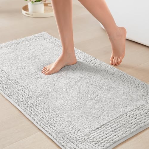 Madison Park Splendor Reversible 100% Cotton Bath Rug, 20 x 30, Grey by MADISONPARK