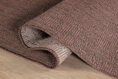 CAMILSON Easy Jute Rug 2x3, Indoor Outdoor Brown Color Fiber Area Rugs for Living Room and Kitchen Rug, Solid Boho Woven Design, Easy-Cleaning, Washable Outside Carpet Alfombras (2 x 3) - Image 5