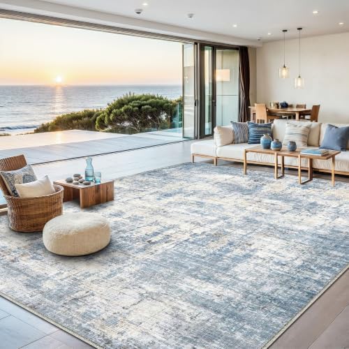 10x12 Area Rugs Washable Modern Abstract Living Room Bedroom Rug by Unknown