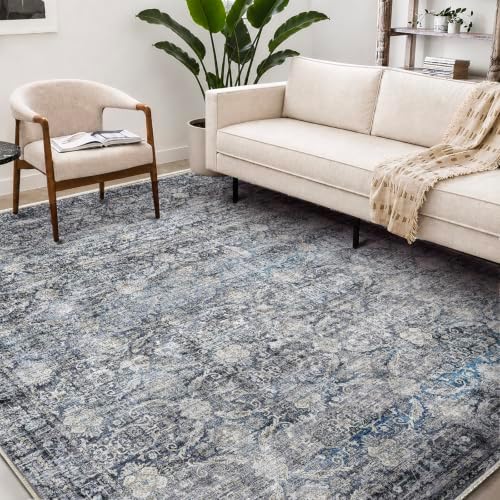 CHAMPLANT Washable Area Rug 10'x14' Boho Design Non-Shedding Easy Care Ideal for High Traffic Areas in Living Room Bedroom Office Coffee Table Kitchen Large Carpet - Image 2