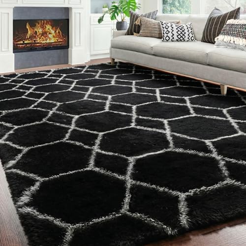 ONASAR Area Rugs, 7x10, Black and White - Image 5
