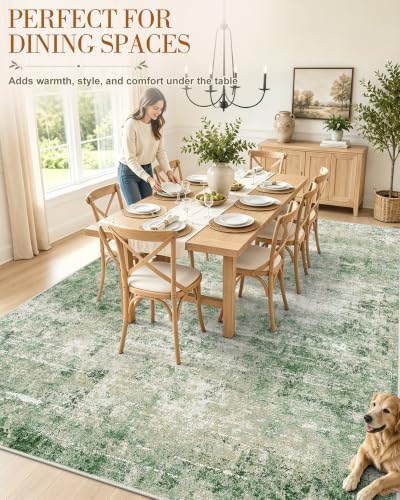 OLANLY 8x10 Washable Area Rug, Soft Non Slip Carpet for Bedroom Living Room - Image 4