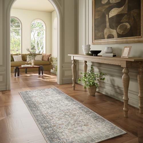 Washable Kitchen Rug Runners for Hallways: 2'x6' Bedroom Rug Non Slip Low-Pile Stain Resistant Soft Indoor Floor Carpet Runner for Indoor Entryway Hallways Kitchen Laundry Room Beside Farmhouse - Image 5
