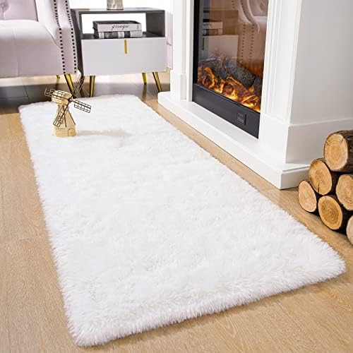 Chicrug Soft Runner Rugs for Bedroom Living Room Plush Fluffy Rug 2x8 - Image 2