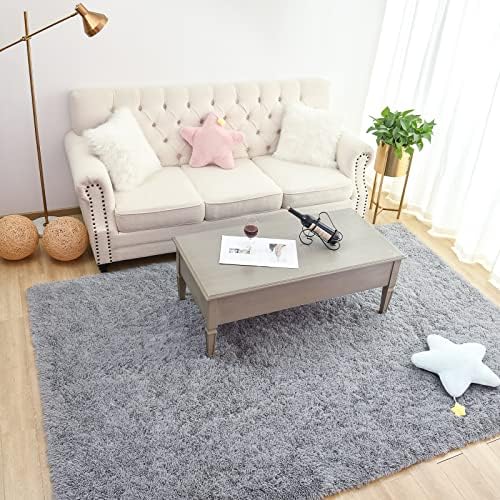 Chicrug Soft Area Rugs for Bedroom Living Room Plush Fluffy Rug 6x9 - Image 4