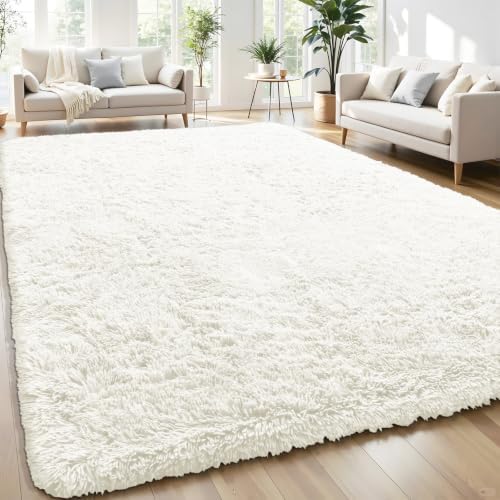 Smiry Area Rugs for Living Room Bedroom 5x7 ft, Fluffy Washable Carpet by Smiry