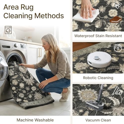 2x6 Hallway Washable Runner Rug : Vintage Soft Kitchen Runner - Image 4