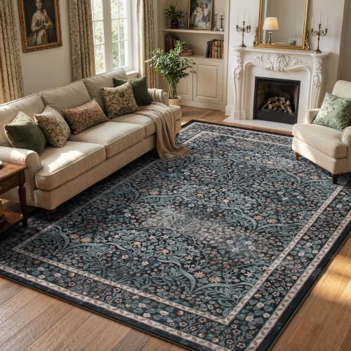 Lahome Black Rug for Bedroom, Soft Washable 5x7 Area Rugs for Living Room by Lahome