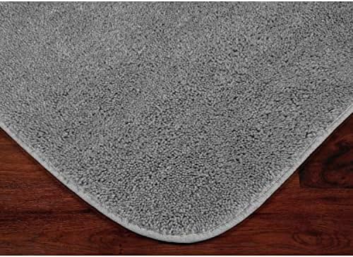 Garland Rug Traditional Nylon Washable Platinum Gray 2 Bath Rugs (21" X 34", 22" X 60") - Soft, Absorbent, and Stylish for Your Bathroom - Image 4