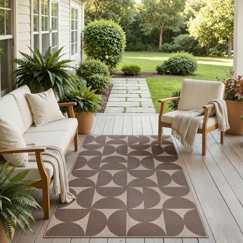 Lahome Semi Circle Easy Jute Rugs for Entryway, Tan 3x5 Washable Rug - Image 7
