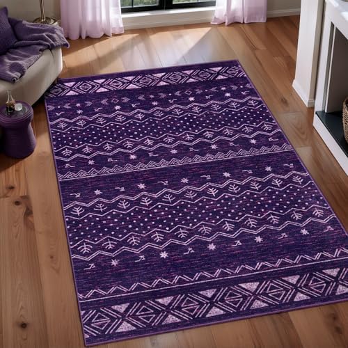 SERISSA 3x5 Washable Non-Slip Boho Area Rug for Living Room by SERISSAHomeDecorCollection
