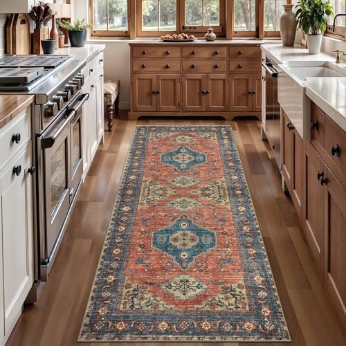 Tangsoo 2.6x8 Washable Runner Rug for Hallway, Non Slip Vintage Runner Rug - Image 2