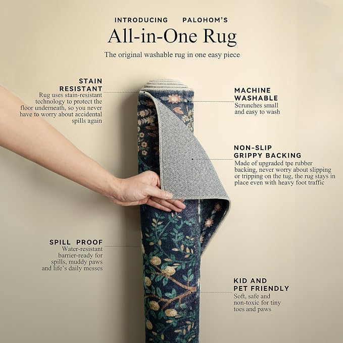 2x3 Washable Throw Rugs for Entryway: Door Mat Indoor Entrance Small Area Rug Non-Slip Low Pile Soft Kitchen Rug for Front Door Indoor Entrance Entry Kids Room Bedside - Image 4