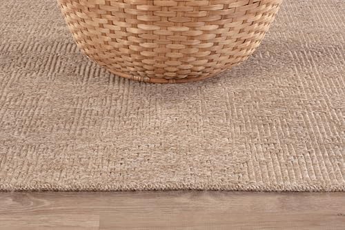 CAMILSON Easy Jute Rug 6x9, Indoor Outdoor Natural Color Fiber Area Rugs for Living Room Patio and Kitchen Rug, Solid Boho Woven Design, Easy-Cleaning, Washable Outside Carpet Alfombras (6 x 9) - Image 4