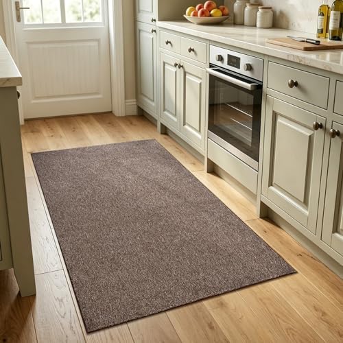 3x5 Coffee/White Area Rug Washable Non-Slip Soft Thin for Bedroom Kitchen - Image 2