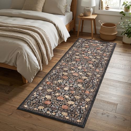 GarveeHome Dark Brown Floral 2x6 Kitchen Runner Rug for Hallways - Image 4