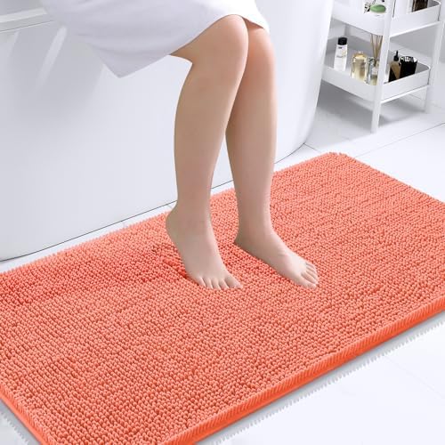 OLANLY Bathroom Runner Rugs 44x24, Extra Soft Absorbent Chenille Bath Rugs by OLANLY