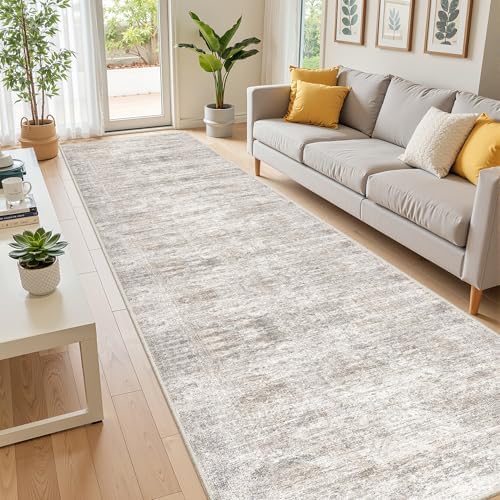 2'6 x 10' Runner Rug Non Slip,Washable Kitchen Rugs,Taupe - Image 3