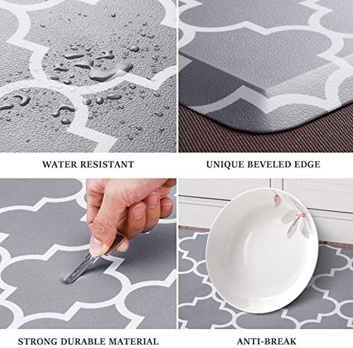 WISELIFE Kitchen Mats and Rugs Cushioned Anti-Fatigue, 17.3"x 39", Grey - Image 4