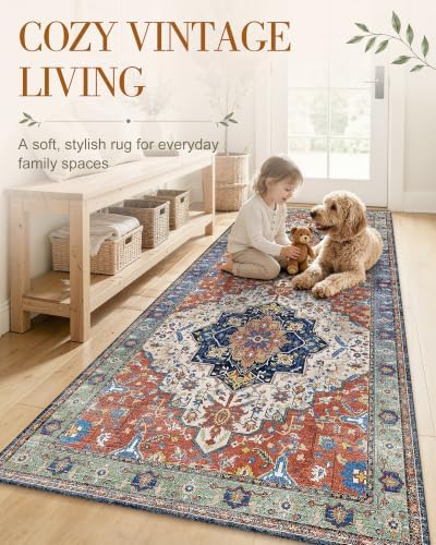 OLANLY 2x4 Washable Accent Rug Non Slip Carpet for Entryway Kitchen Bedside - Image 3