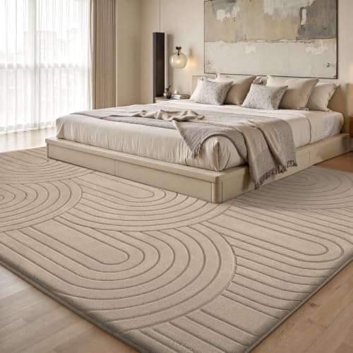 Sour Lemon 8x10 Area Rugs for Living Room Bedroom, Large Carpet Rug Taupe - Image 5